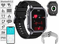 newgen medicals Fitness-Smartwatch mit EKG-, Herzfrequenz und Blutdruck-Anzeige; Fitness-Armbänder mit Herzfrequenz-Messung und GPS-Streckenaufzeichnung Fitness-Armbänder mit Herzfrequenz-Messung und GPS-Streckenaufzeichnung Fitness-Armbänder mit Herzfrequenz-Messung und GPS-Streckenaufzeichnung Fitness-Armbänder mit Herzfrequenz-Messung und GPS-Streckenaufzeichnung 