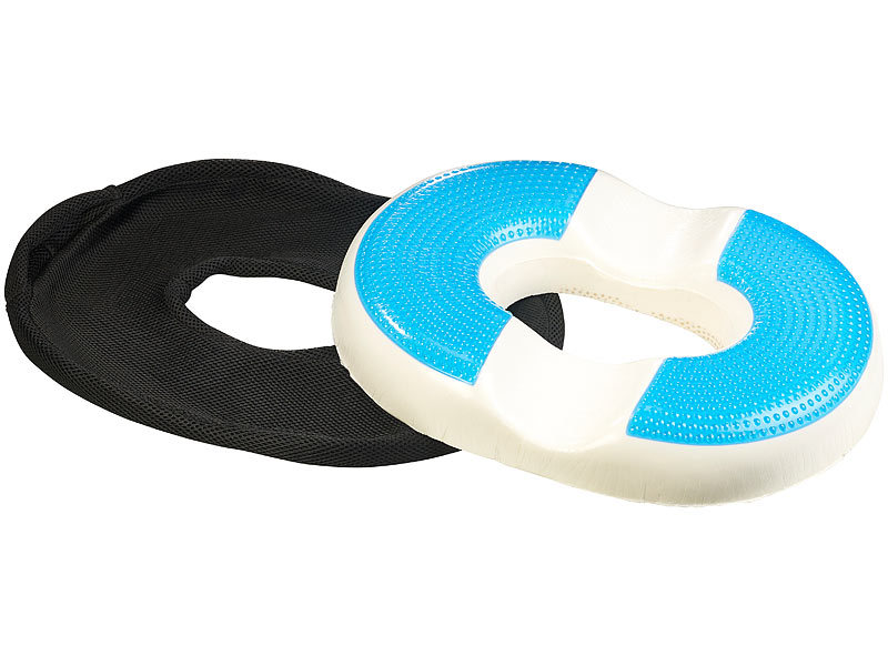 newgen medicals Ergonomisches Ring-Sitzkissen aus Memory-Foam, mit  Gel-Beschichtung