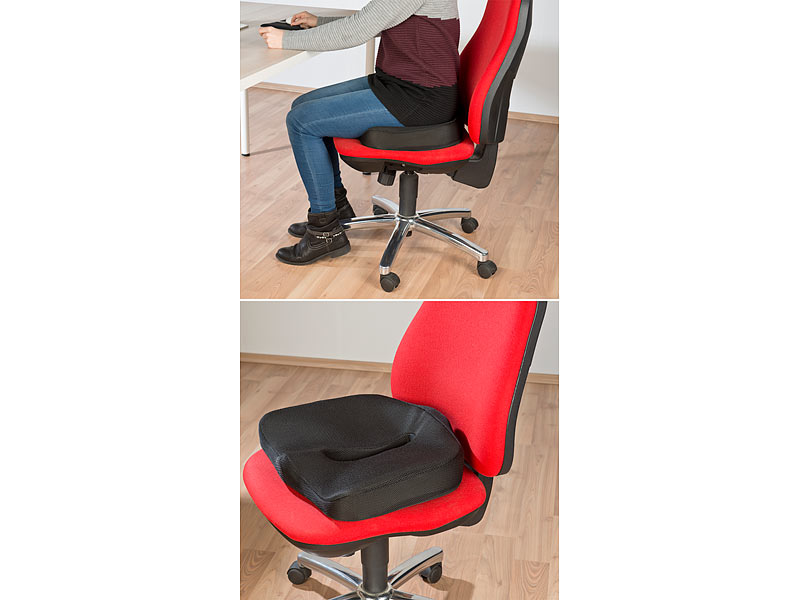 newgen medicals 2 ergonomische Memory-Foam-Sitzkissen für Auto,  Schreibtisch u.v.m.
