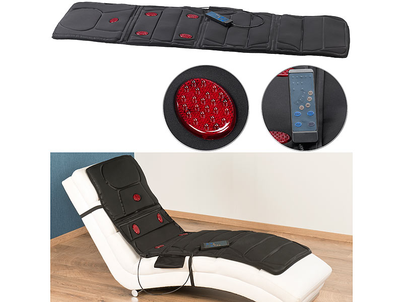 newgen medicals Autositz Massage: Shiatsu-Sitzauflage MA-600, Nackenmassage  (Versandrückläufer) (Massage-Auflage)