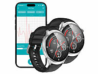 newgen medicals Smartwatch Damen Android, Fitnessuhr Armband; Fitness-Armbänder mit Blutdruck-Anzeige und EKG-Aufzeichnung Fitness-Armbänder mit Blutdruck-Anzeige und EKG-Aufzeichnung Fitness-Armbänder mit Blutdruck-Anzeige und EKG-Aufzeichnung